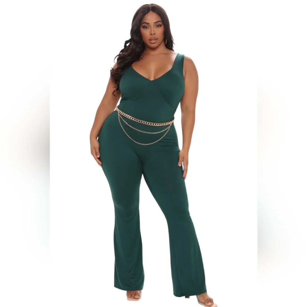 Fashion Nova Bell Leg Body Jumpsuit